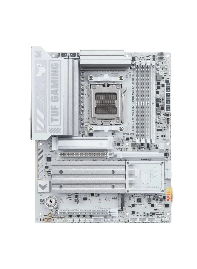 Premium Gaming ATX Motherboard AMD AM5 Socket DDR5 9600MHz PCIe 5.0 Wi-Fi 7 USB4 40Gbps AI Cooling White (ATX Form Factor) 2mdi9