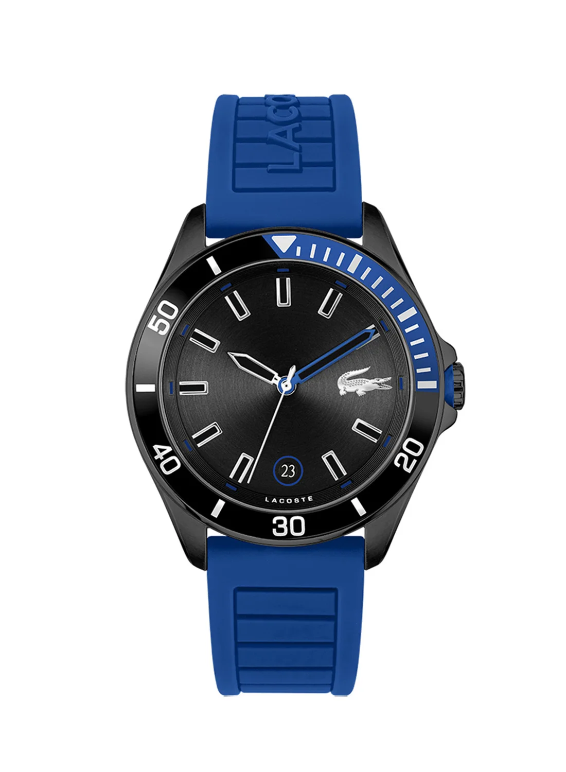 Premium Analog Quartz Wrist Watch for Men Round Silicone Strap (43 mm) 9xp9u