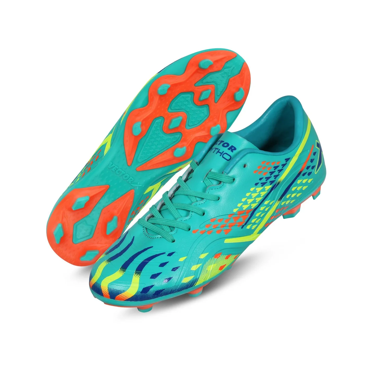 Vector X Python Football Shoes Professional Turf Cleats for Men (Black, 42 EU) ho2rh