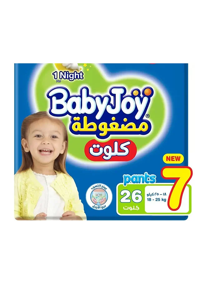 BabyJoy Junior Pants Diapers Size 7 (XXXL) for 18-25 kg Babies, Jumbo Pack (26 Count) bfwup