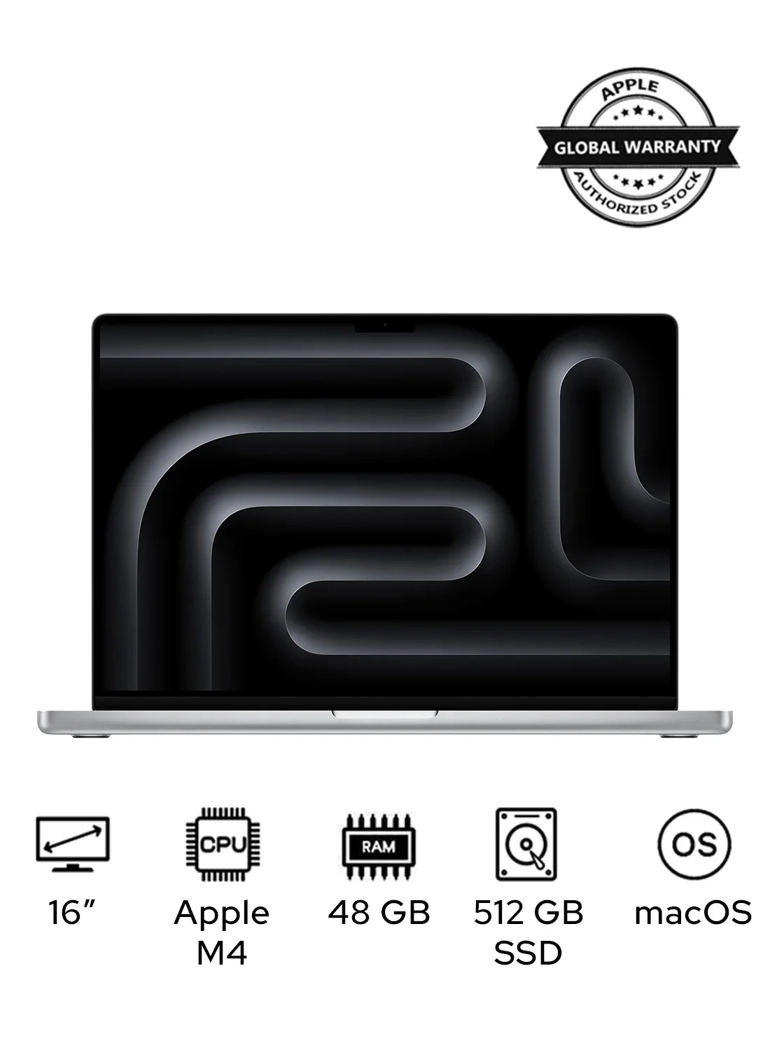 Premium Smart Professional Laptop 16-Inch Liquid Retina Display (14-Core CPU, 20-Core GPU, 48GB RAM, 512GB SSD, Silver) iyi1c