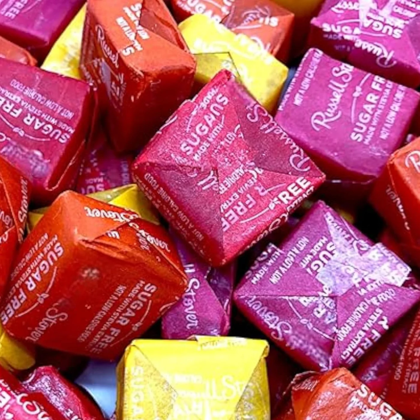 KLUB BULK Sugar Free Fruit Chews Assortment Cherry Strawberry Lemon Orange (454 g) ci6zd
