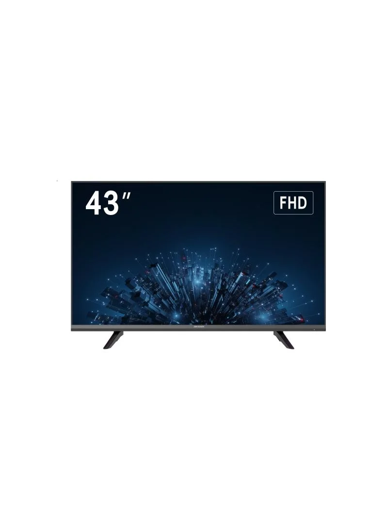 Hikvision 43-inch FHD Commercial LED Monitor, 1080p VA Display, Ultra-Thin Bezel, 24/7 Operation, HDMI & VGA, Built-in Speakers (Black, 109 cm) k1eby