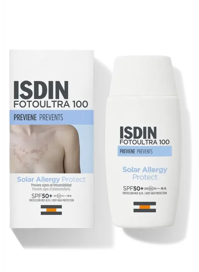 ISDIN Fotoprotector Solar Allergy SPF 50+ High Protection Sunscreen for Sensitive Skin (50 mL) 44qfx
