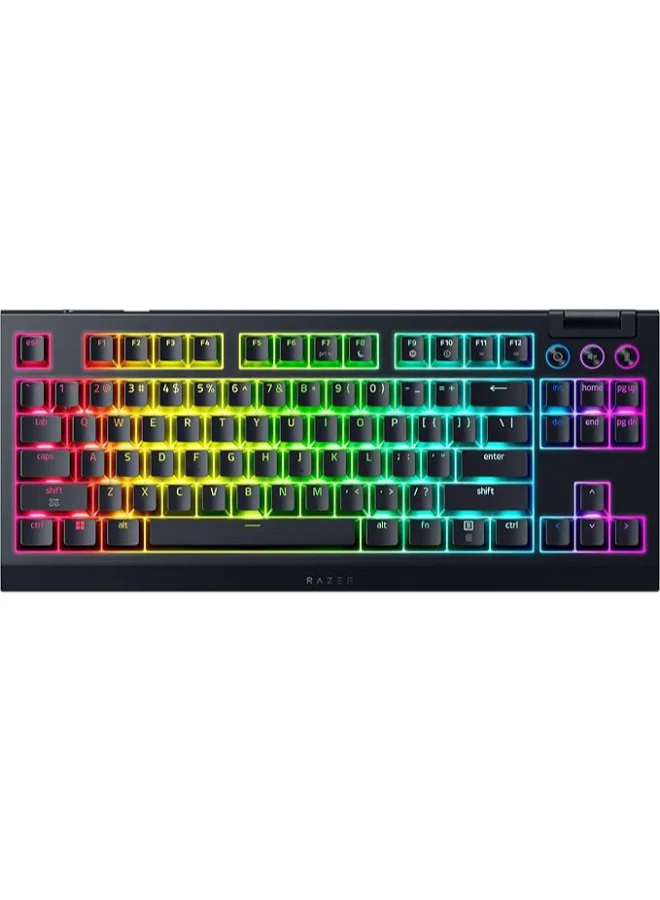 Premium Wireless Mechanical Gaming Keyboard TKL Compact Design with Hot-Swappable Switches and RGB Backlighting (Orange Switch) voitt