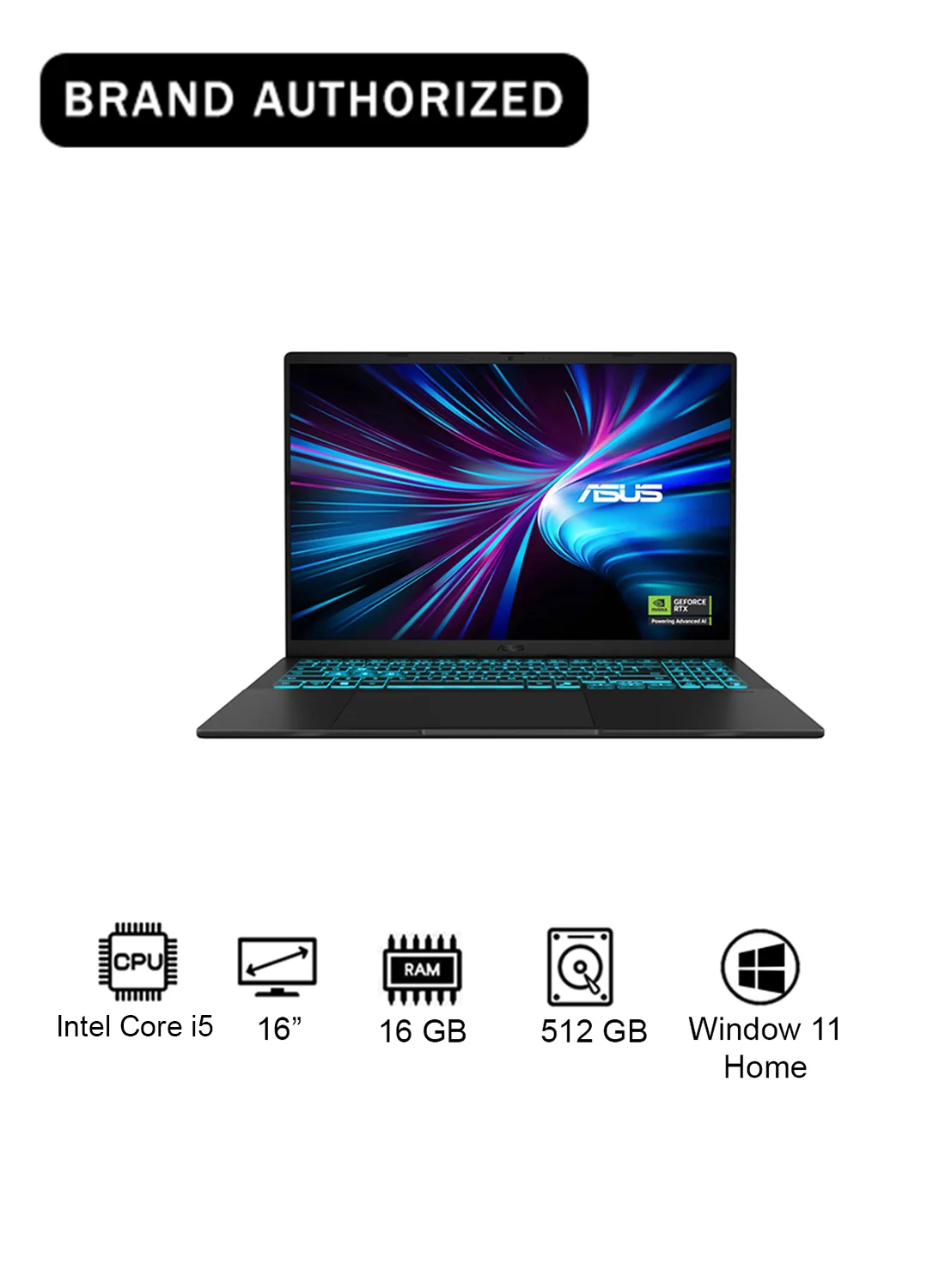 Premium Gaming Laptop 16-Inch Display Core 5 Processor 16GB RAM 512GB SSD 6GB Graphics Windows 11 Home (Matte Black, 16-Inch) thzgy