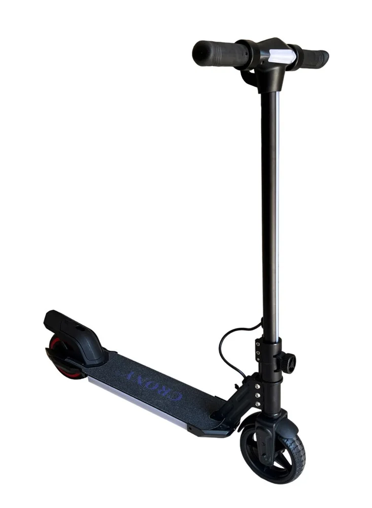 Crony S31 Electric Scooter for Kids, Lightweight Aluminum Alloy Frame, Foldable Design with LED Lights and Safe Foot Brake (Black, 130W Motor) 9fy00