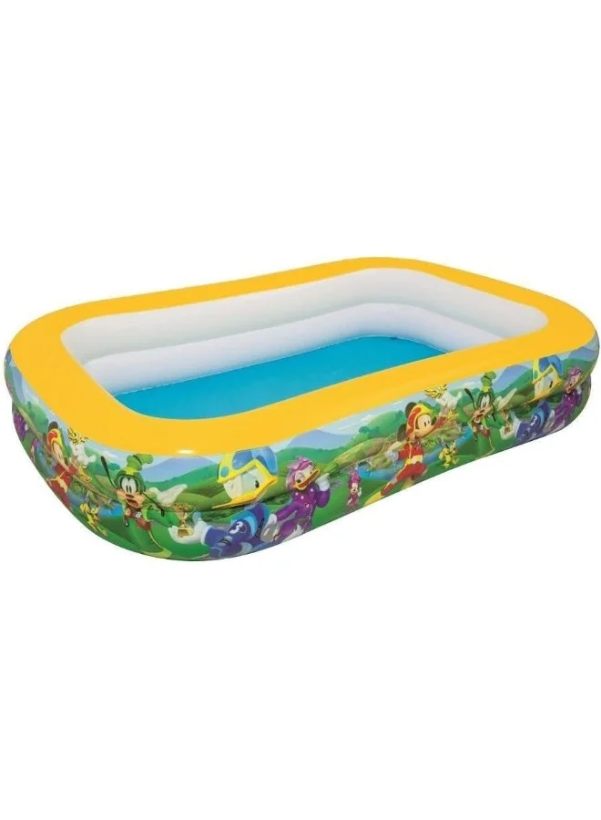 Inflatable Family Pool Mickey Mouse Clubhouse Design Durable PVC Material (200 cm x 150 cm) ca0sd