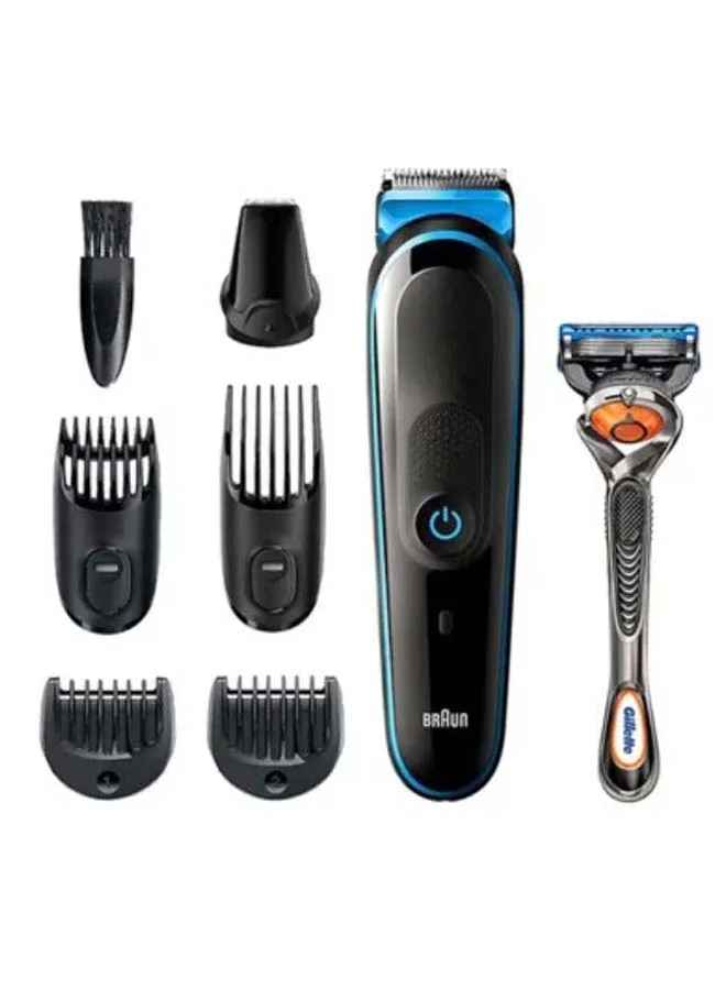 7-In-1 Professional Grooming Trimmer Kit Multi-Functional Hair and Beard Styling Tool (Black, 1 Piece) ozpn5