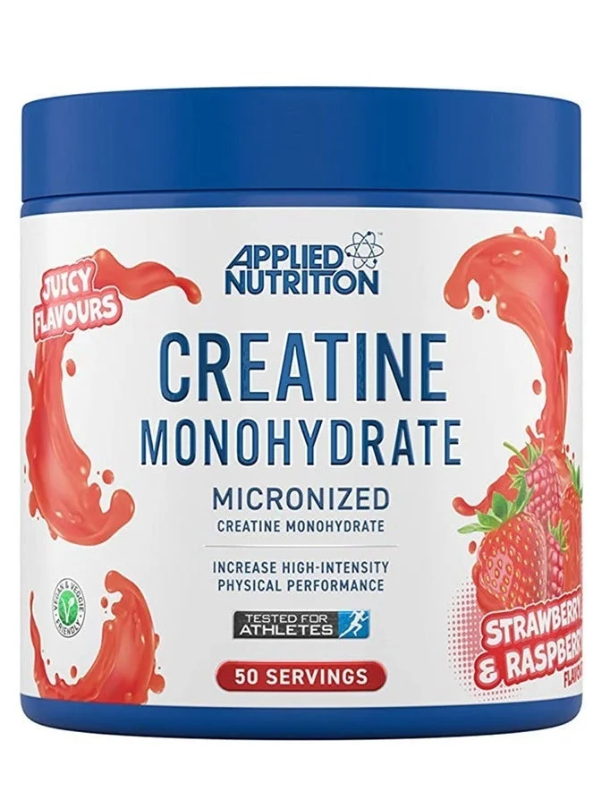 Applied Nutrition Micronized Creatine Monohydrate Powder Strawberry Raspberry Flavor (Premium Sports Nutrition Supplement, 250g) 2d6tp