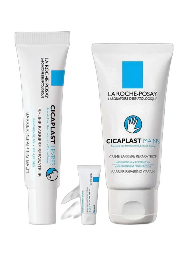 La Roche-Posay Cicaplast Multi-Purpose Skin Care Bundle (100mL, 50mL, 7.5mL) 7j366