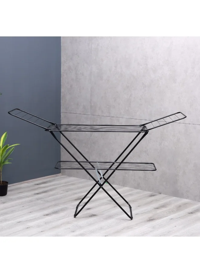Delcasa Foldable Metal Clothes Drying Rack (Heavy-Duty Laundry Stand, 180x55x92cm) afdf9