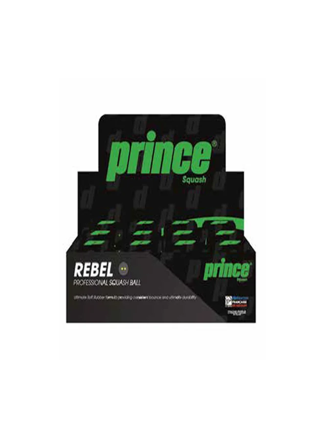 Prince Squash Ball Rebel Single Dot Professional Performance Squash Ball (1 Piece) bciz6