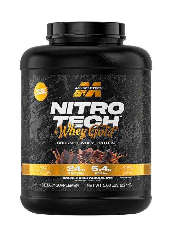 MuscleTech Nitro Tech Whey Gold Protein Powder (Double Rich Chocolate, 2.27kg) Premium Muscle Recovery Supplement 0thf1