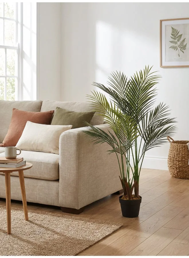 Noon East Artificial Palm Tree with Pot (100cm, Green) - Lifelike Decorative Floor Plant for Home and Office 7i20z