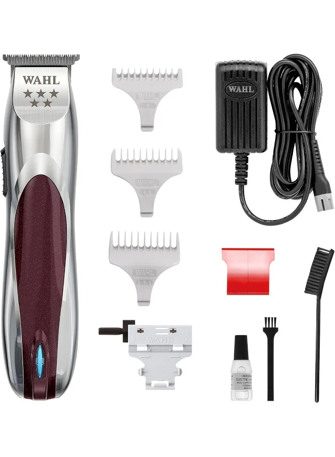 Professional Cordless Hair Trimmer with T-Blade and 3 Attachment Combs (Compact, 3-Pin Plug) ljrvz