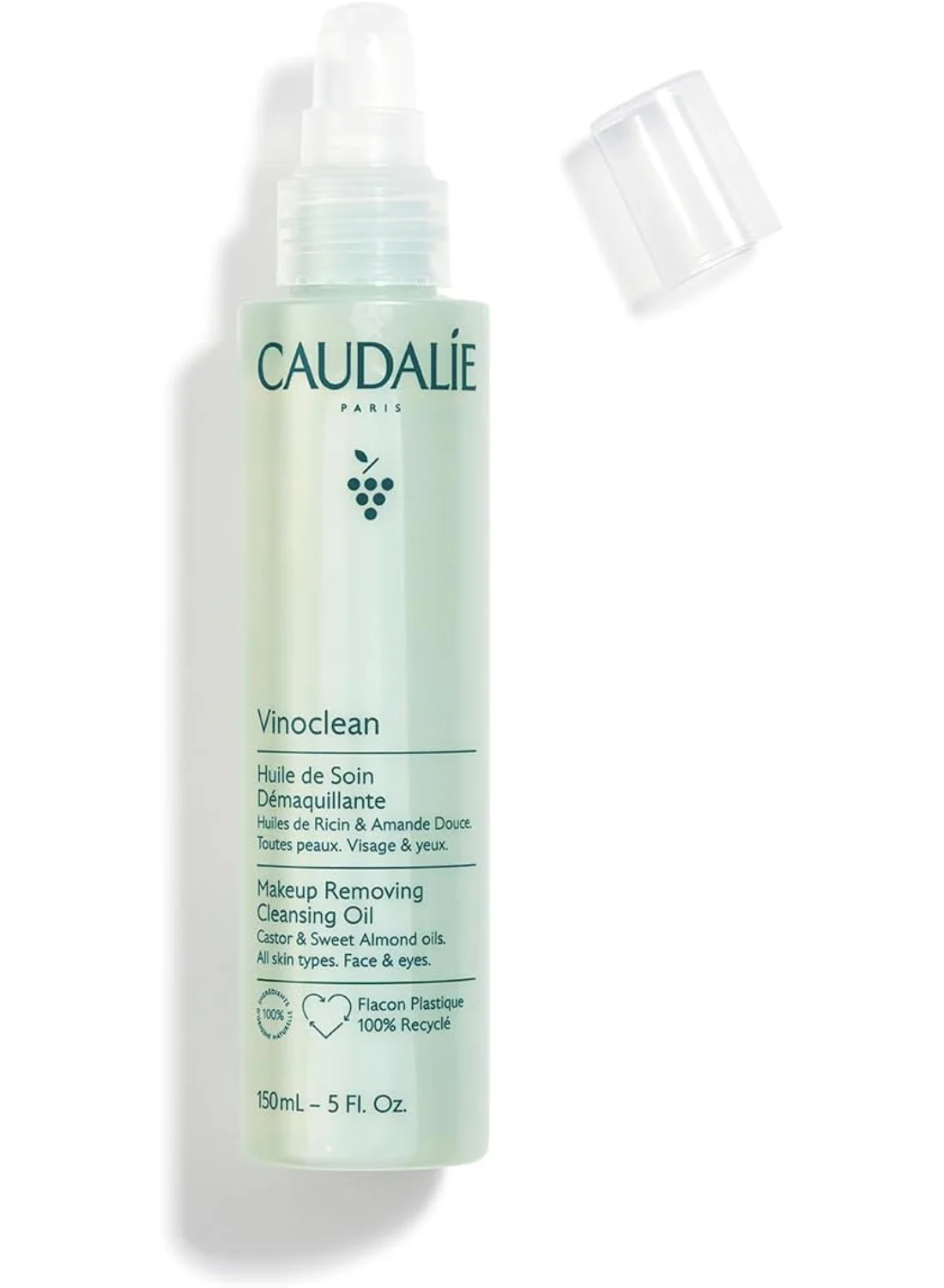 CAUDALIE Vinoclean Makeup Removing Cleansing Oil Premium Face Cleanser (150 mL) t2b41