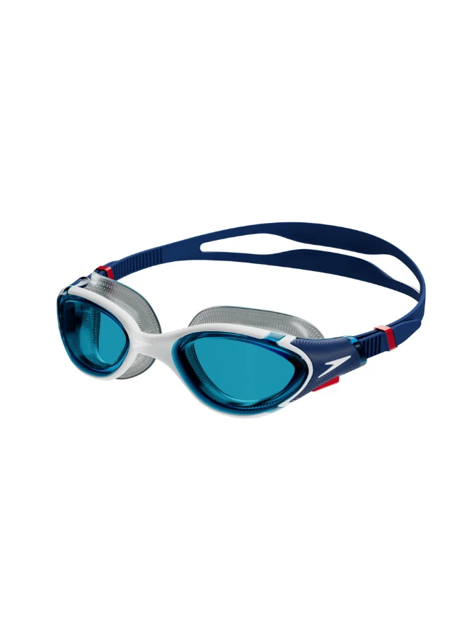 Premium Swimming Goggles Anti-Fog UV Protection Wide Vision (Blue, Unisex) gsqho