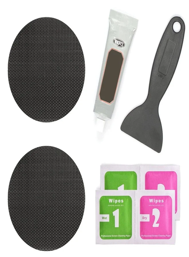 Trampoline Mat Repair Patch Kit (4-Inch Circle, 4-Pack) Heavy-Duty Adhesive Fix for Tears and Holes svufj