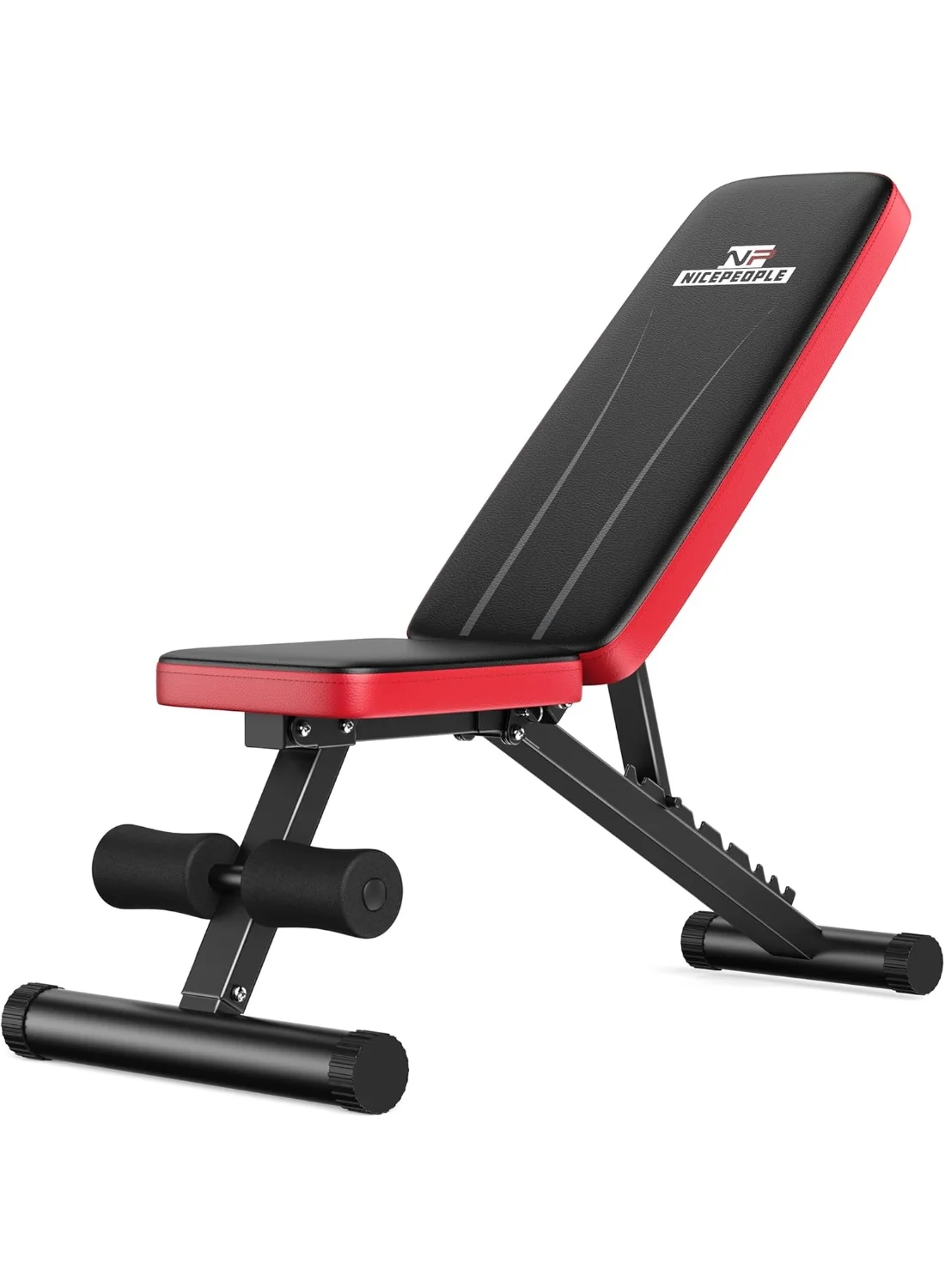 NPO Foldable Weight Bench Adjustable Fitness Station with 8 Backrest Positions for Full Body Home Gym Workout (300kg Capacity) g8wa3