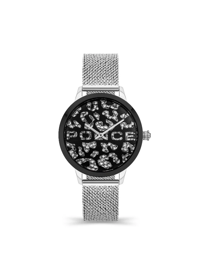 Premium Analog Wristwatch for Women Stainless Steel Bracelet Black Dial (36mm) 6nkzd
