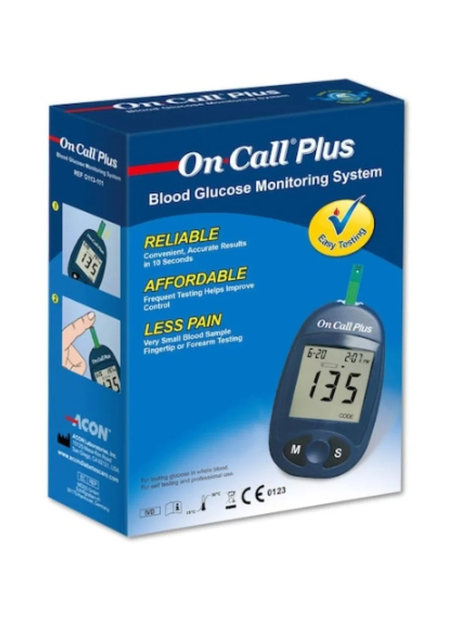 On Call Plus Blood Glucose Monitoring System Premium Digital Diagnostic Device (1 Kit) k8guq