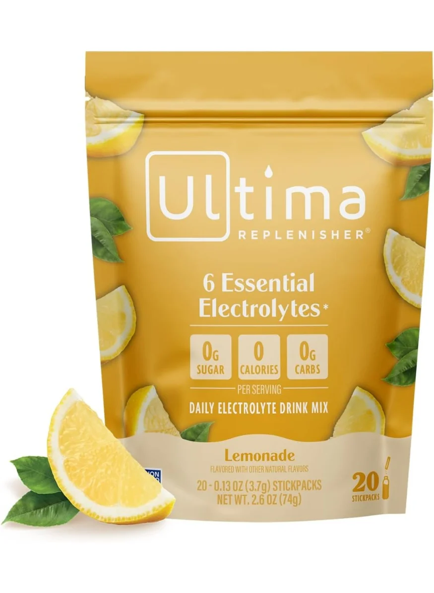 Ultima Replenisher Daily Electrolyte Powder Drink Mix (Lemonade, 20 Stickpacks) jjcvw