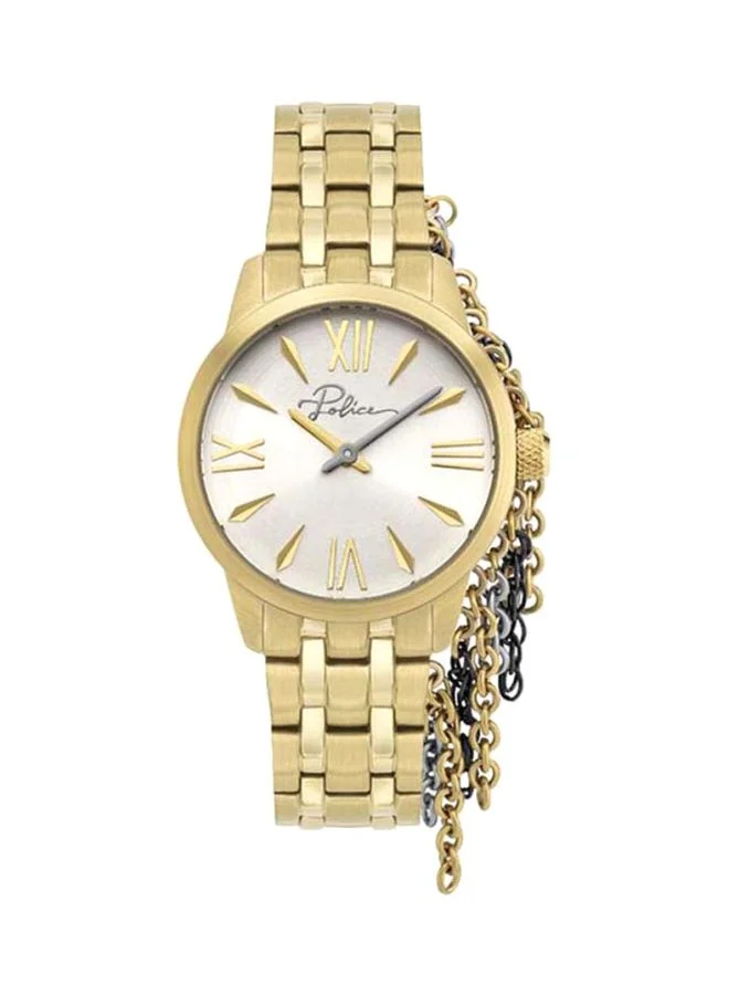 Police Vantaa Round Analog Wrist Watch Stainless Steel Premium Gold (38 mm) p5w1l