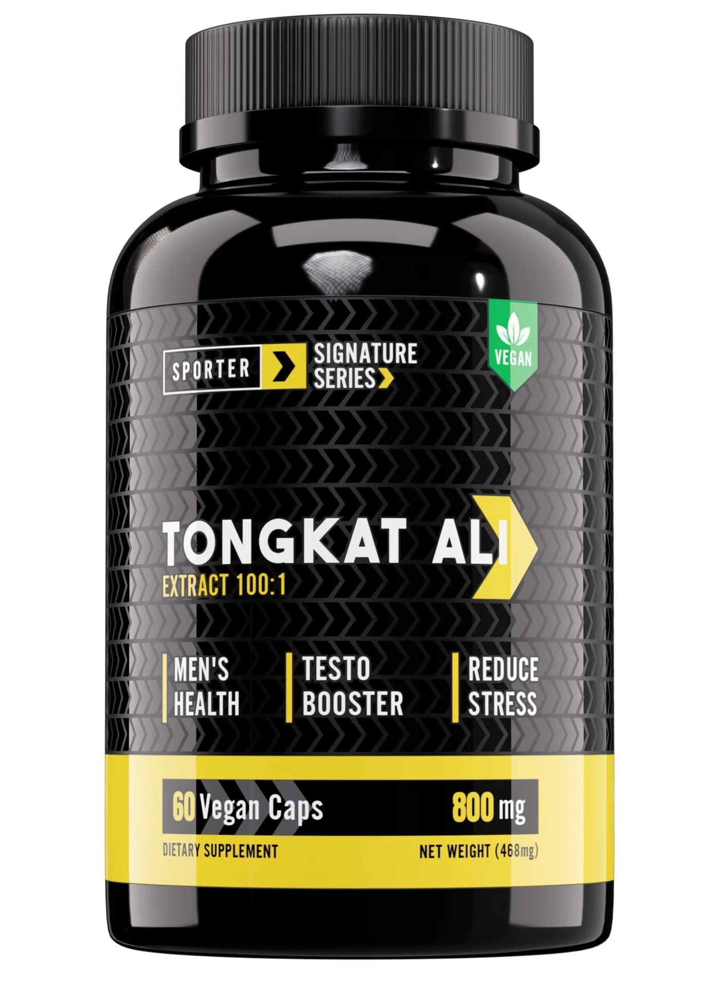 Sporter Tongkat Ali Complex with Tribulus Terrestris Premium Herbal Supplement for Men (60 Vegan Capsules) orc7y