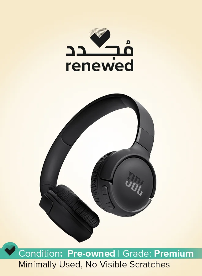Premium Audio Wireless On-Ear Headphones High-Fidelity Sound Lightweight Design (Black) w6sa6