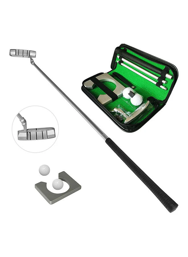 Premium Golf Putting Trainer Chipper Kit with 2 Practice Balls (Alloy, Portable) 5exw3