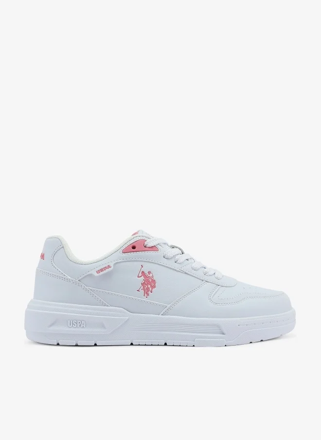 U.S. Polo Assn. Women's Low-Top Sneakers Casual Athletic Footwear (White, 38 EU) aplak