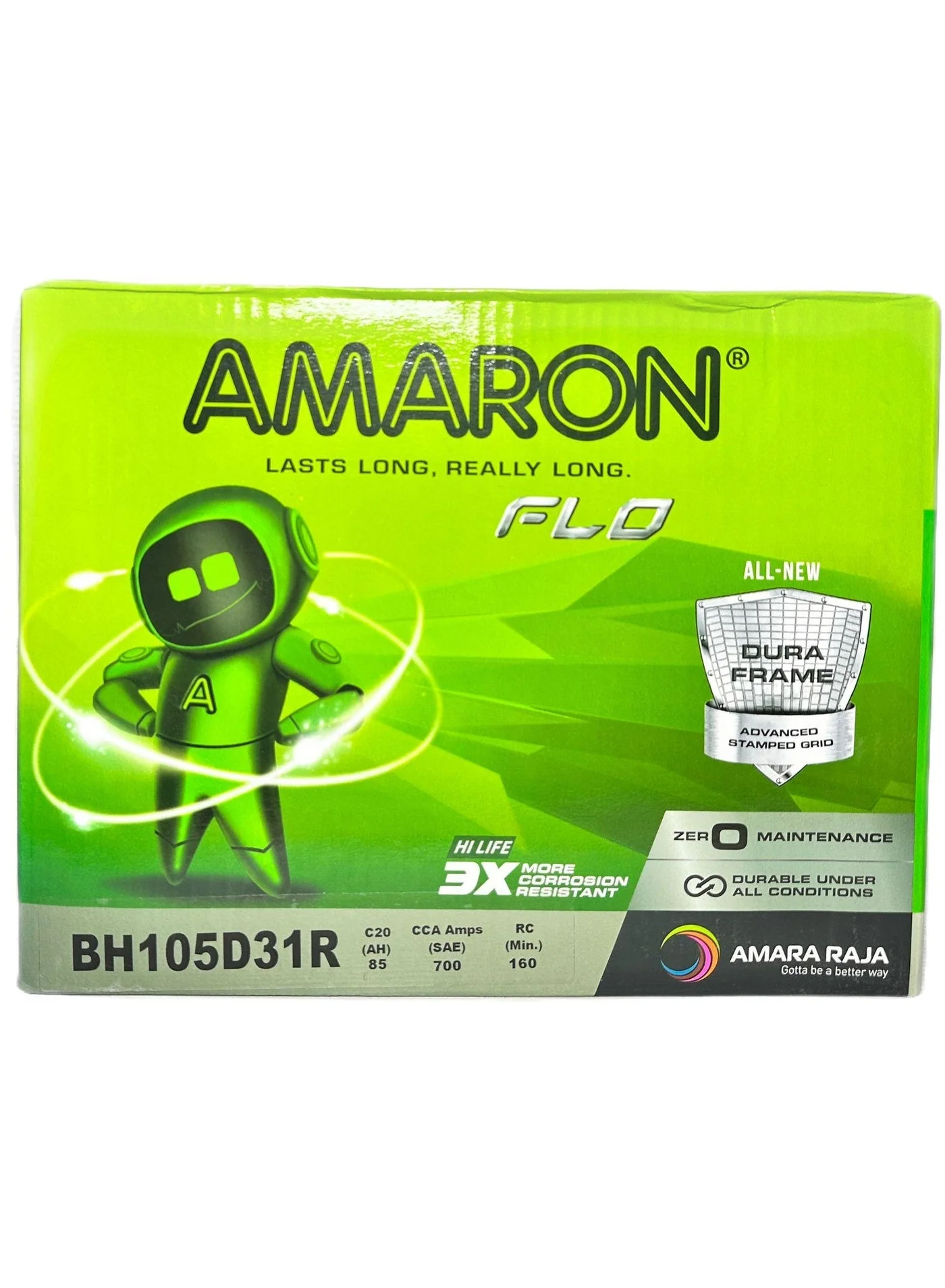 Amaron Car Battery 12V 85AH 105D31R-MF R-Layout Maintenance-Free High-Performance Automotive Power (85AH) 491x1