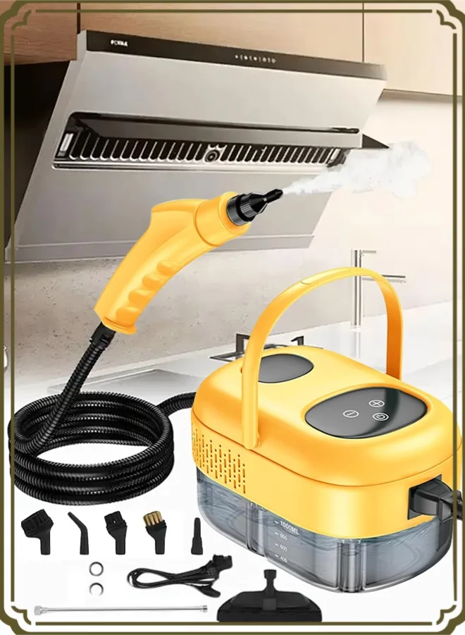 APEX Handheld Steam Cleaner for Home Cleaning, Portable Multi-Surface Steamer with Safety Lock and 6-Piece Accessory Kit (White, 1 Unit) 0xnl7