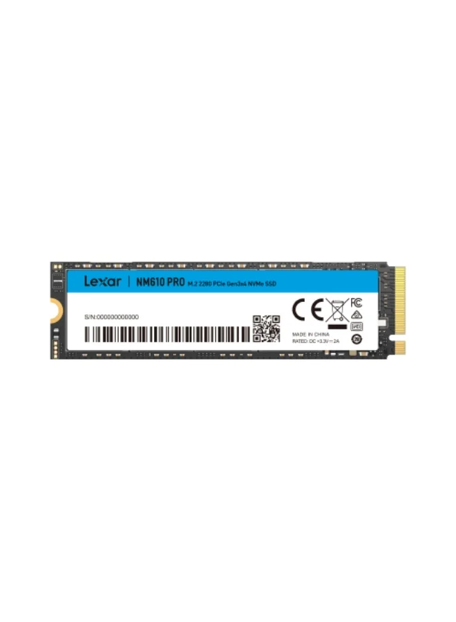 Lexar NM610PRO Internal SSD M.2 2280 PCIe Gen3x4 NVMe 1.4 High-Speed Storage for Laptop and Desktop (1TB) c0bo6