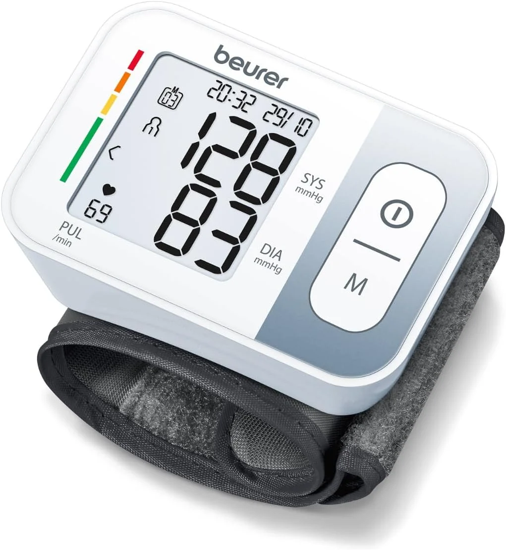 Premium Automated Wrist Blood Pressure Monitor Digital Health Tracking Device (Compact Design, 1 Unit) x4myo