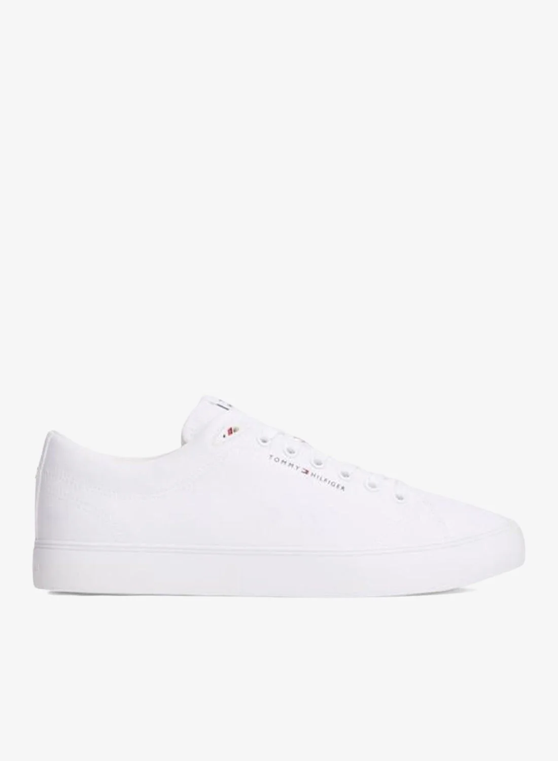 Premium Canvas Trainers with Logo Detail Durable Rubber Sole for Men and Women (White, 42) oflt4