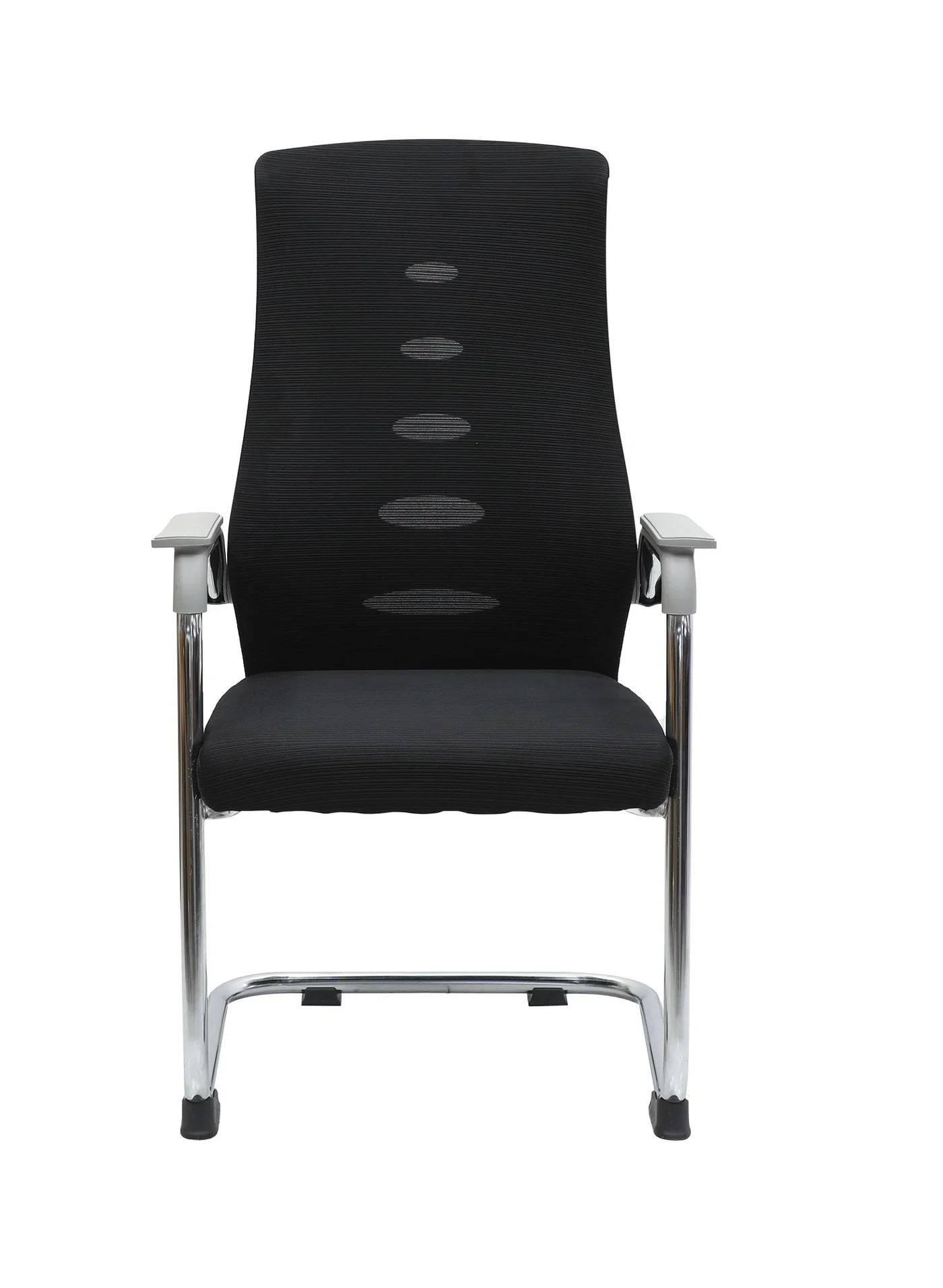 Premium Ergonomic Mesh Office Chair with Lumbar Support and Chrome Cantilever Base (Black & Grey) pmhj1