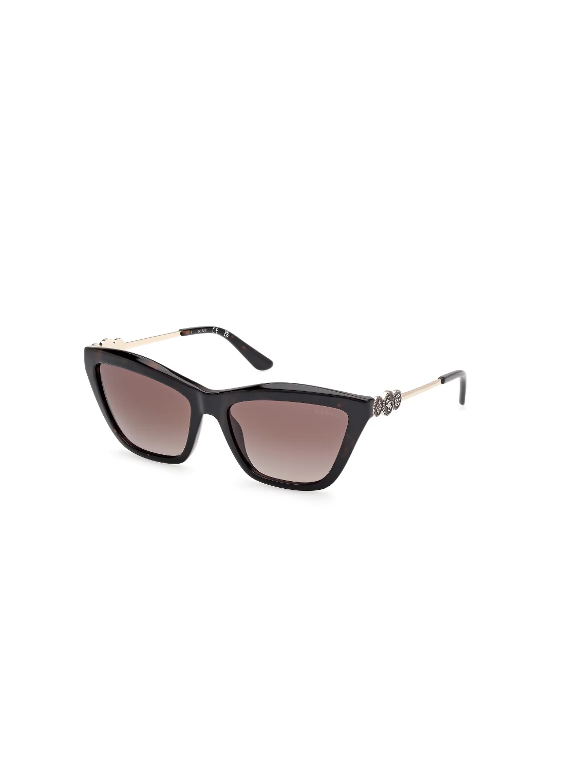 Premium Rectangular Full Rim Sunglasses for Women Brown Injected Frame (One Size) 2fv1m