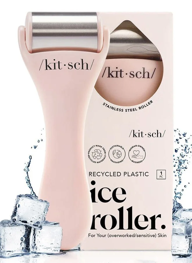 Kitsch Ice Face Roller Massager for Facial Puffiness and Lymphatic Drainage (Terracotta, 15 cm) s524j