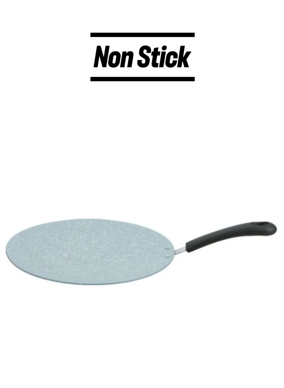 Premium Aluminum Concave Tawa Non-Stick Cooking Pan (Grey, 30 cm) 88r7w