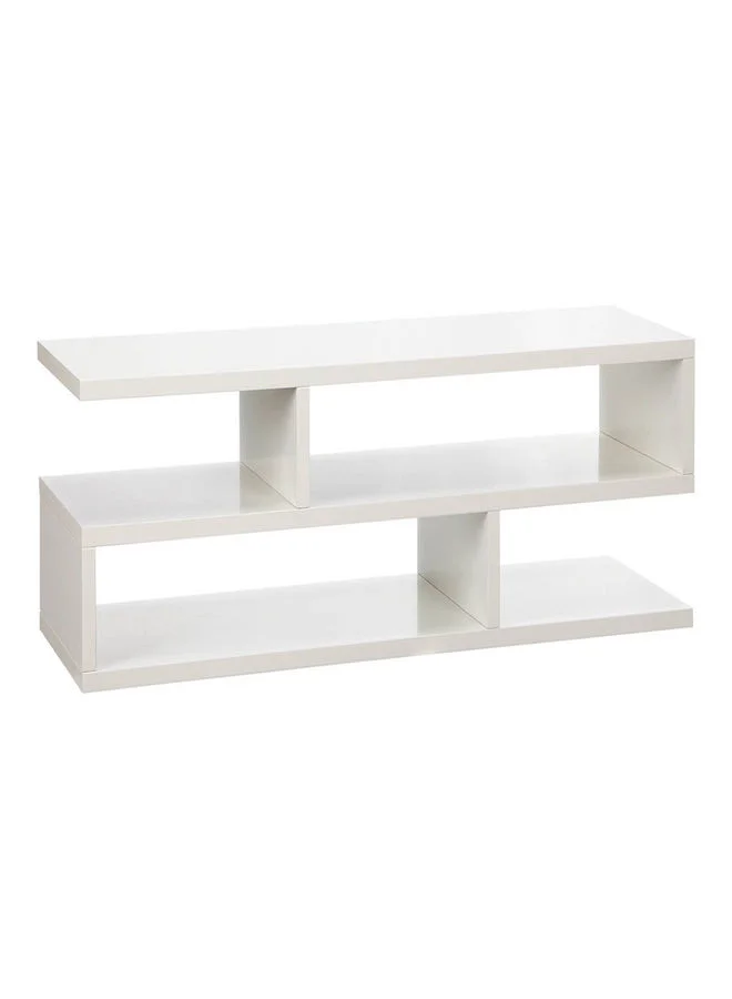 Modern Home TV Stand and Coffee Table Set Premium MDF Minimalist Design (White, 80x30x45cm) rj4ti