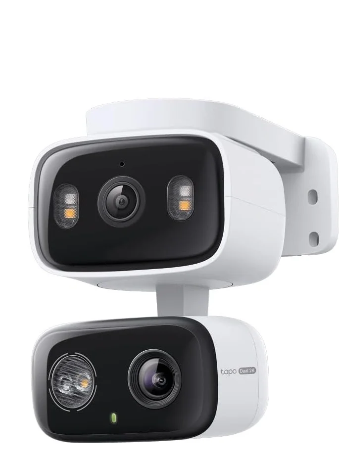HybridCam Duo 2K 3MP Indoor Outdoor Security Camera Dual Lens Pan Tilt 360 Degree Wide-Angle Surveillance System (White, 1 Unit) sdi7w