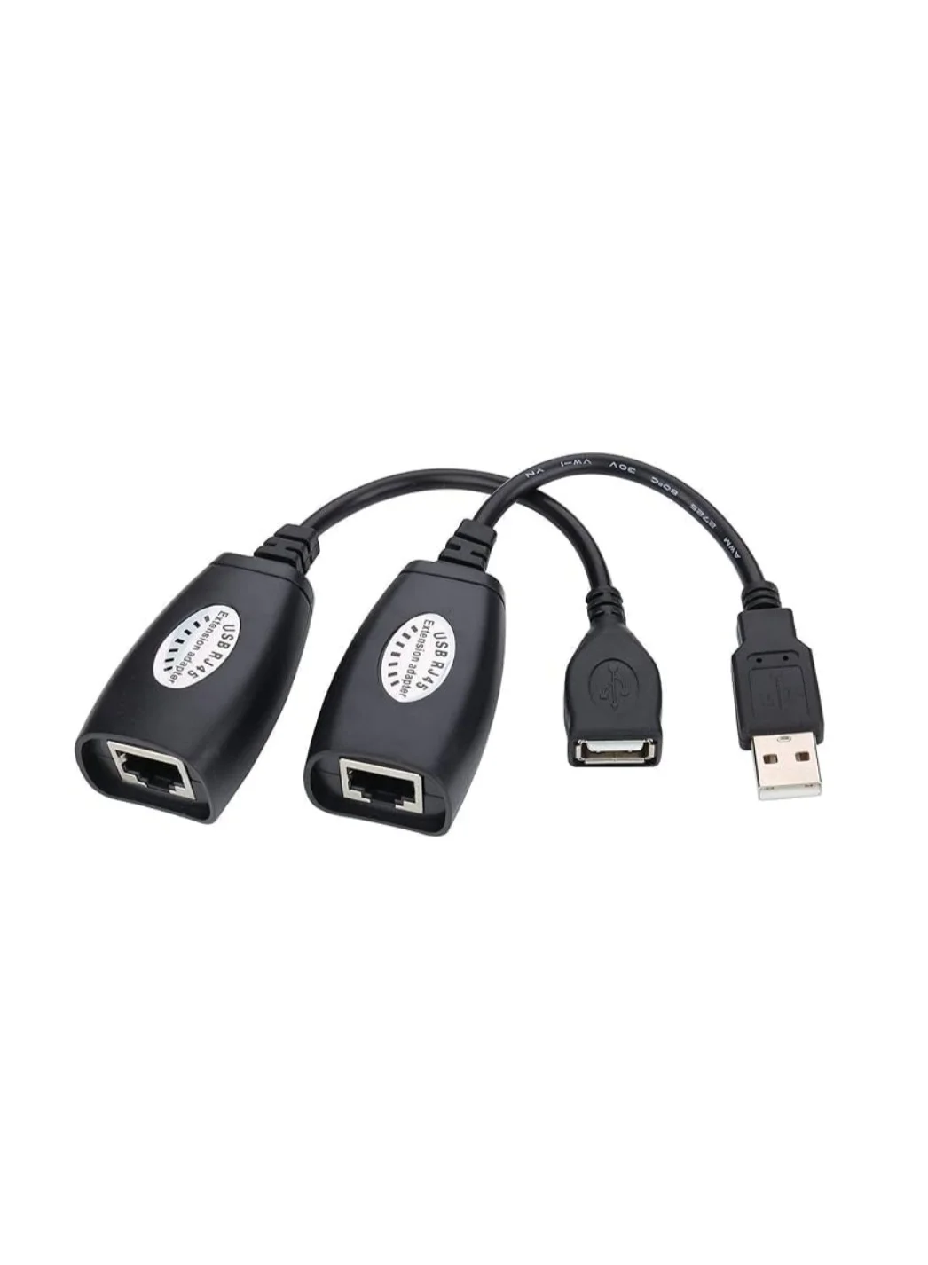 Reacon USB 2.0 Male to Female Extender Adapter, Ethernet RJ45 Extension Cable for Cat5 Cat5e Cat6, Up to 45 Meters uha9i
