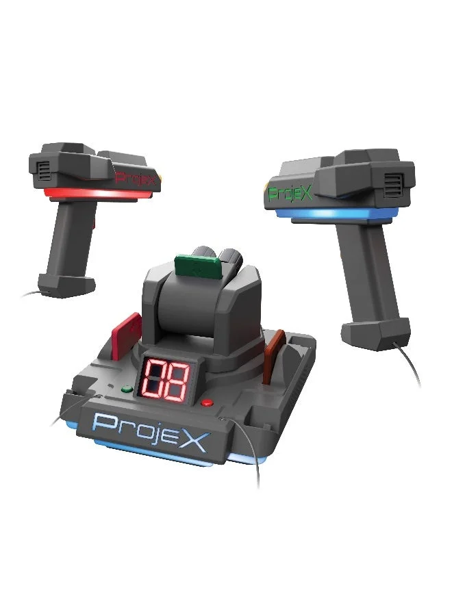 Interactive Projection Shooting Game Set Arcade-Style Laser Blaster Sport Target System for Kids and Adults (Multi-Player, Plastic) u0y42