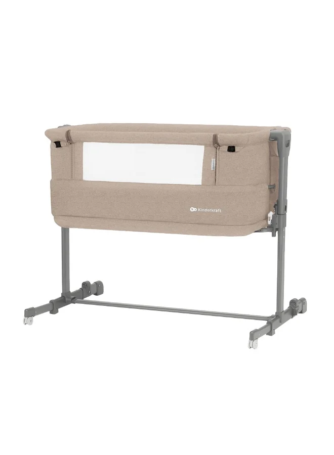 Kinderkraft NESTE GROW 3-in-1 Co-Sleeper Cot Premium Adjustable Bedside Crib (Beige, 90x52 cm) 5lu58
