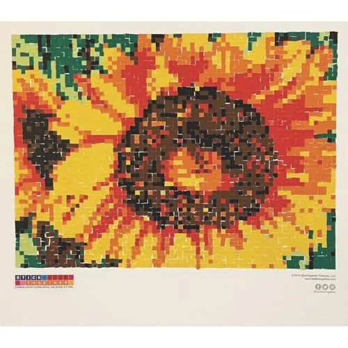 StickTogether Sunflower Sticker Mosaic Art Kit Collaborative Group Activity for Kids and Adults (40 cm x 36 cm) kva3j
