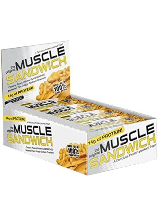 Muscle Sandwich Protein Bar Peanut Butter Flavor (12 Bars, 56 g Each) gtsl8