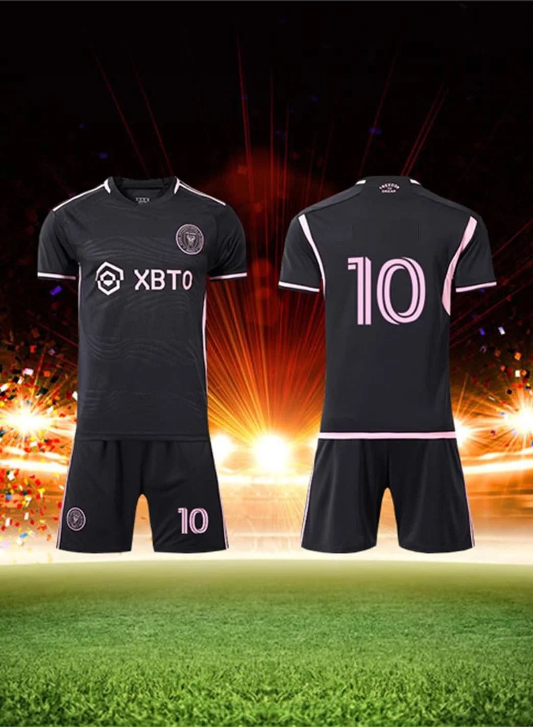 Miami Kids Soccer Jersey Set Premium Polyester Uniform Kit (Youth, Summer) dnz1w