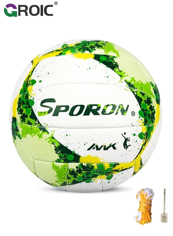 GROIC Official Size 5 Volleyball Premium Soft Touch Training Ball for Indoor Outdoor Beach and Gym Use yak6z